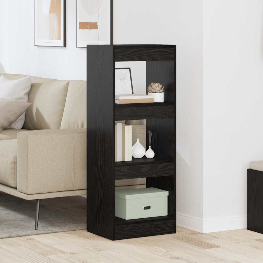 Boekenkast Zwart eiken 40 x 30 x 103 cm Bewerkt hout