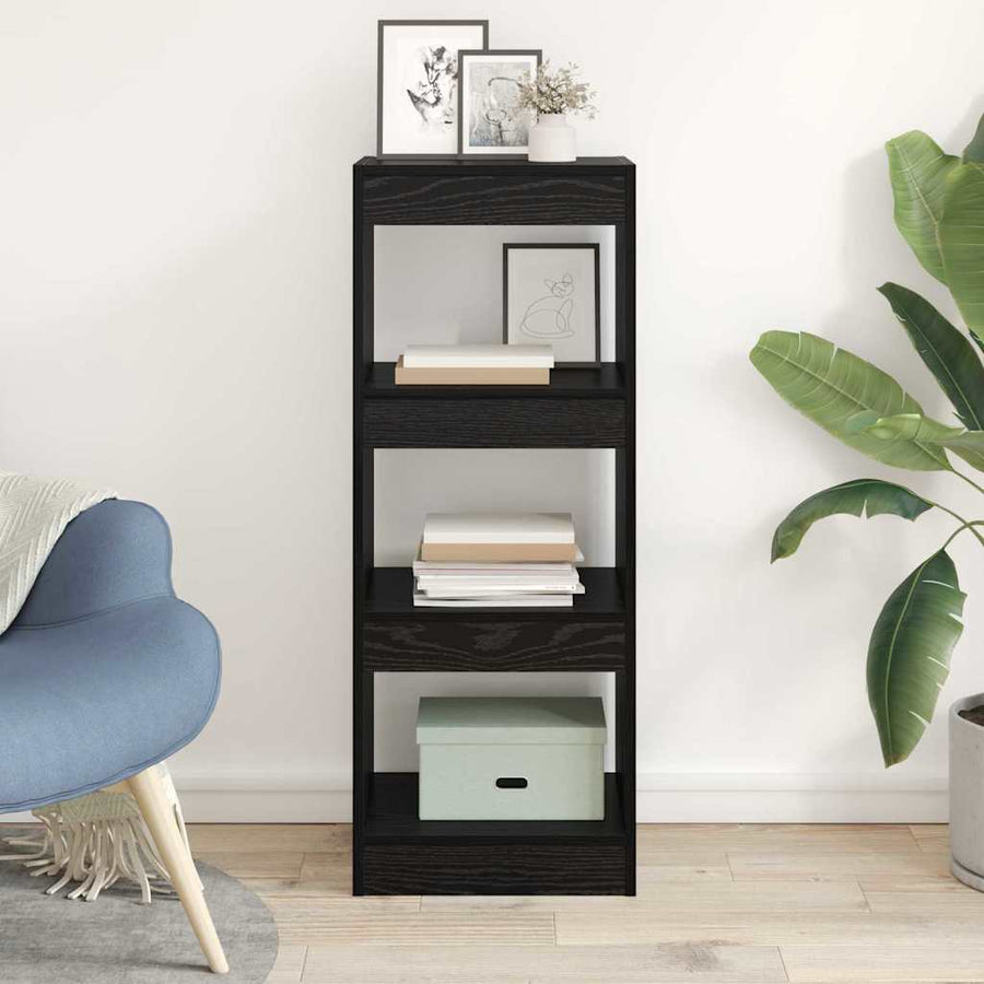 Boekenkast Zwart eiken 40 x 30 x 103 cm Bewerkt hout