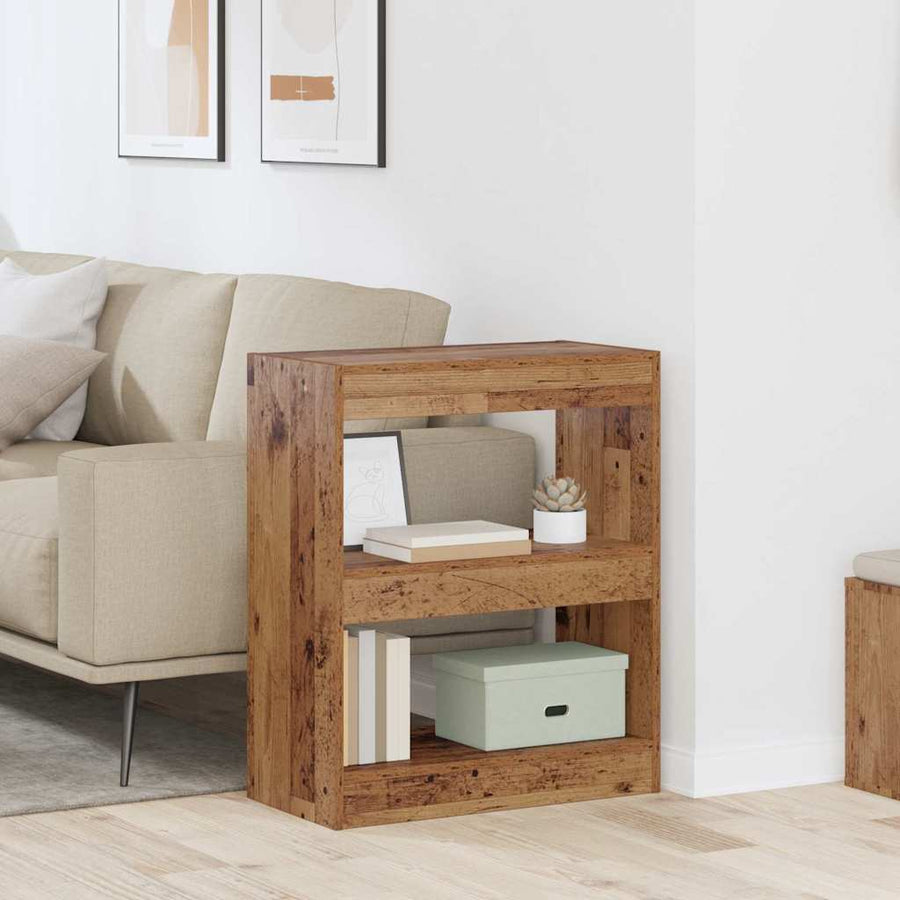 Boekenkast Oudhout 60 x 30 x 72 cm Bewerkt hout
