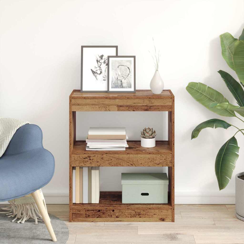 Boekenkast Oudhout 60 x 30 x 72 cm Bewerkt hout