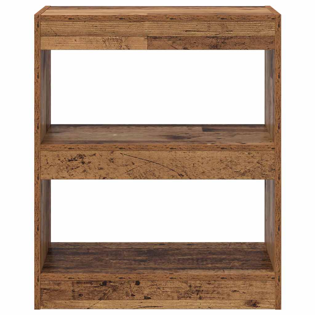 Boekenkast Oudhout 60 x 30 x 72 cm Bewerkt hout