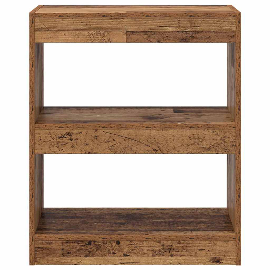 Boekenkast Oudhout 60 x 30 x 72 cm Bewerkt hout