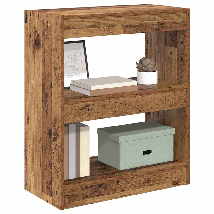 Boekenkast Oudhout 60 x 30 x 72 cm Bewerkt hout