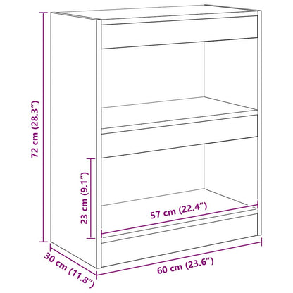 Boekenkast Oudhout 60 x 30 x 72 cm Bewerkt hout
