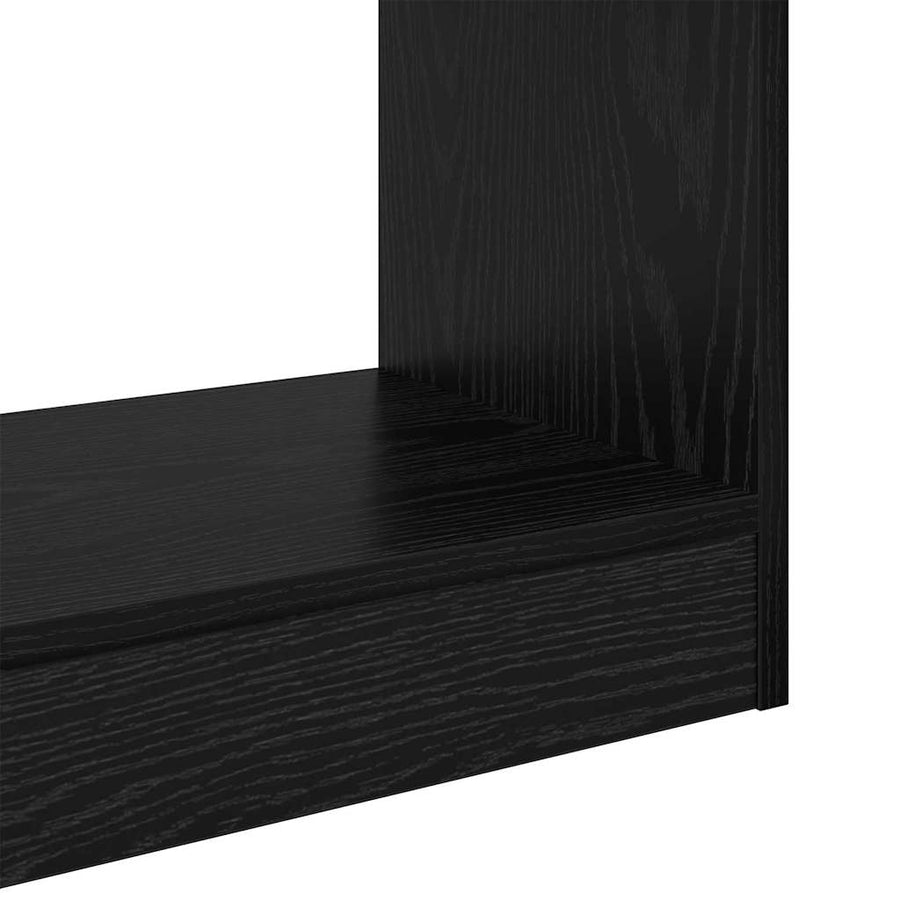 Boekenkast Zwart Eiken 60 x 30 x 72 cm Bewerkt hout