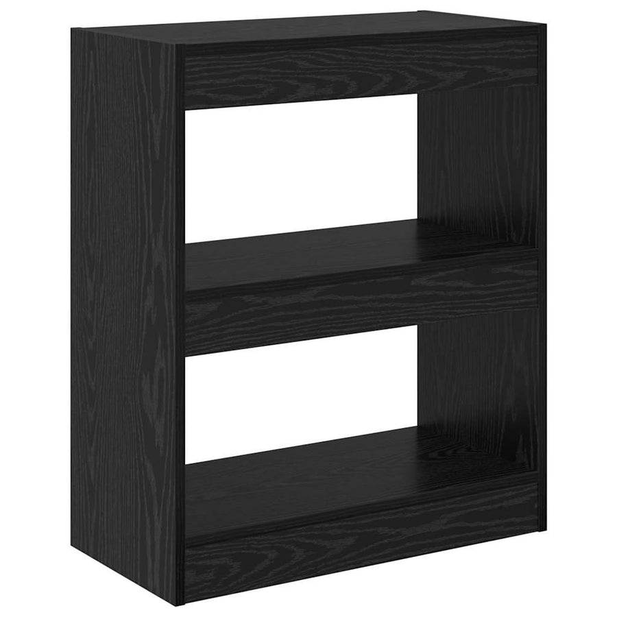 Boekenkast Zwart Eiken 60 x 30 x 72 cm Bewerkt hout