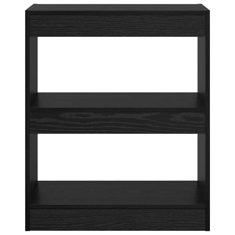 Boekenkast Zwart Eiken 60 x 30 x 72 cm Bewerkt hout