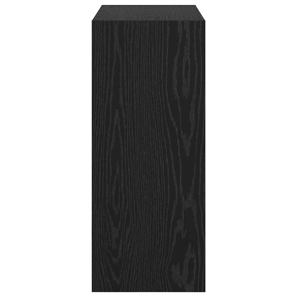 Boekenkast Zwart Eiken 60 x 30 x 72 cm Bewerkt hout