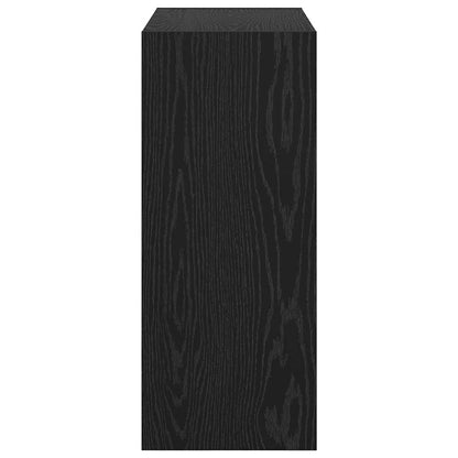 Boekenkast Zwart Eiken 60 x 30 x 72 cm Bewerkt hout