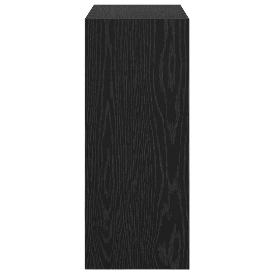 Boekenkast Zwart Eiken 60 x 30 x 72 cm Bewerkt hout