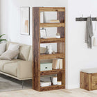 Boekenkast 60x30x166 cm bewerkt hout