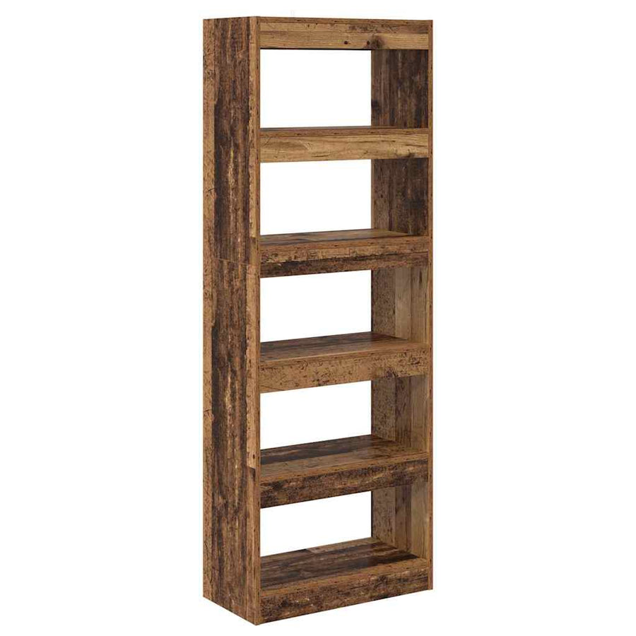 Boekenkast Oud hout 60 x 30 x 166 cm Bewerkt hout
