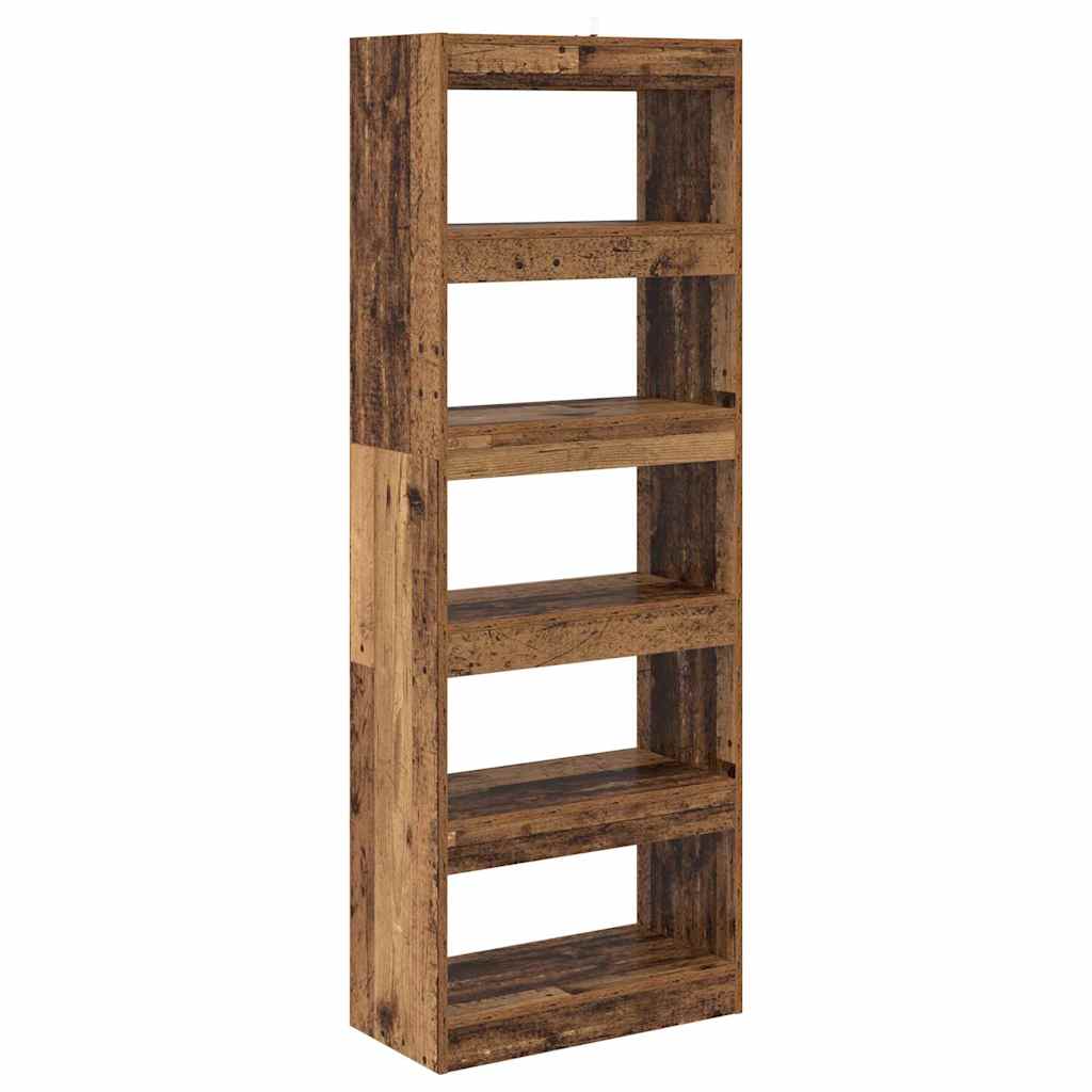 Boekenkast Oud hout 60 x 30 x 166 cm Bewerkt hout
