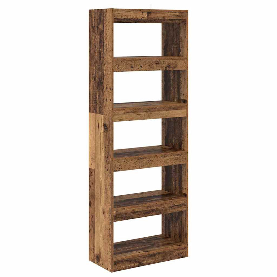 Boekenkast Oud hout 60 x 30 x 166 cm Bewerkt hout