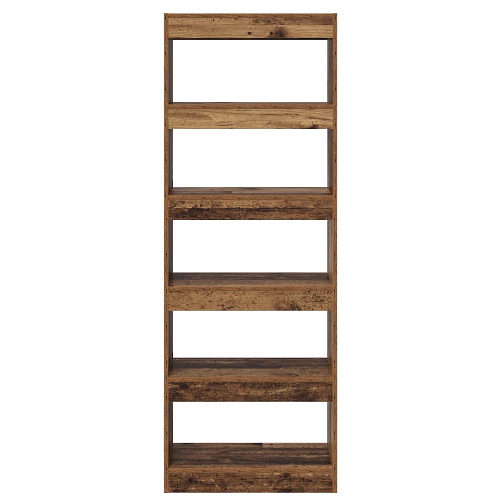 Boekenkast Oud hout 60 x 30 x 166 cm Bewerkt hout