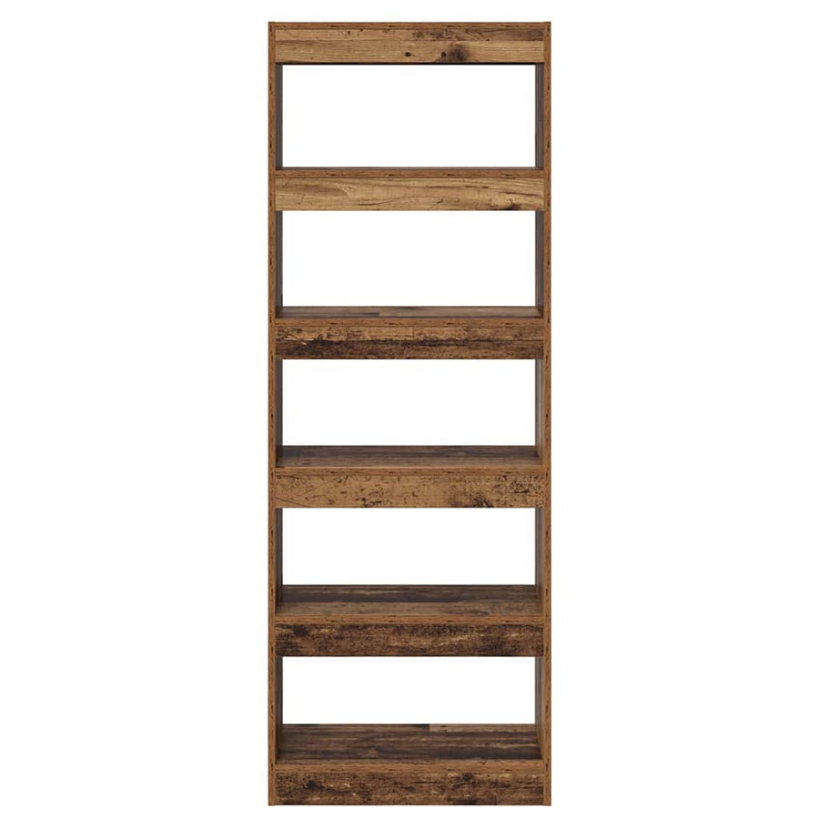 Boekenkast Oud hout 60 x 30 x 166 cm Bewerkt hout