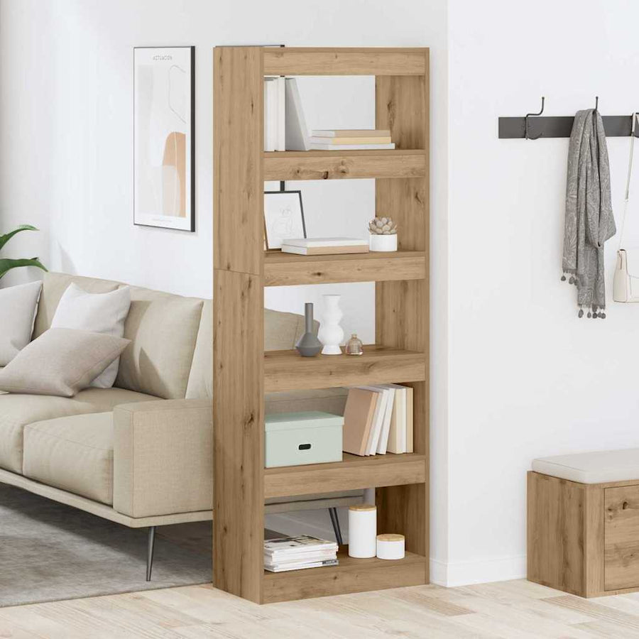 Boekenkast artisanaal eikenkleurig 60 x 30 x 166 cm