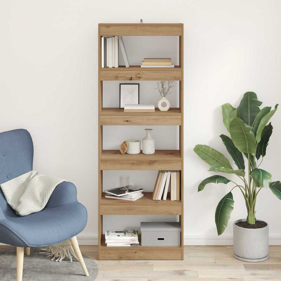 Boekenkast artisanaal eikenkleurig 60 x 30 x 166 cm