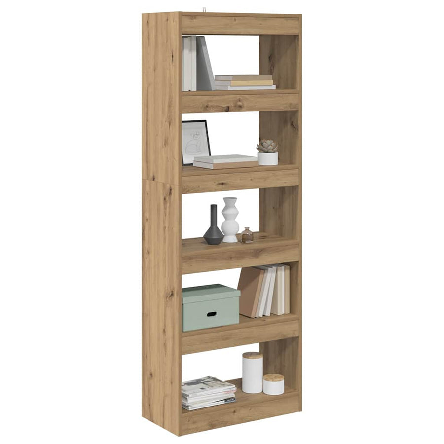 Boekenkast artisanaal eikenkleurig 60 x 30 x 166 cm