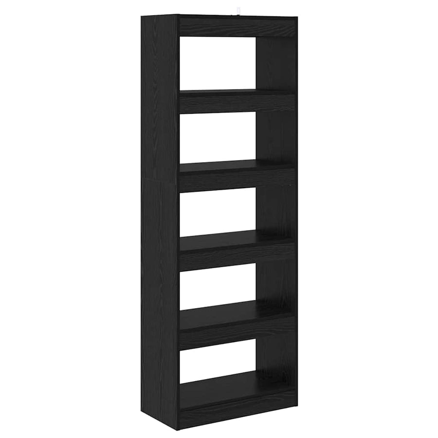 Boekenkast Zwart eiken 60 x 30 x 166 cm Bewerkt hout