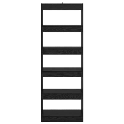 Boekenkast Zwart eiken 60 x 30 x 166 cm Bewerkt hout