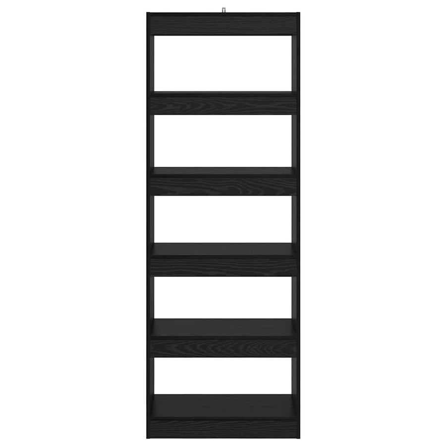 Boekenkast Zwart eiken 60 x 30 x 166 cm Bewerkt hout