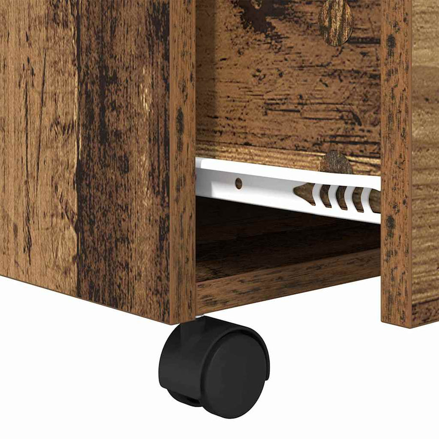 Salontafel with Drawer Oud hout 55 x 55 x 45 cm Bewerkt hout
