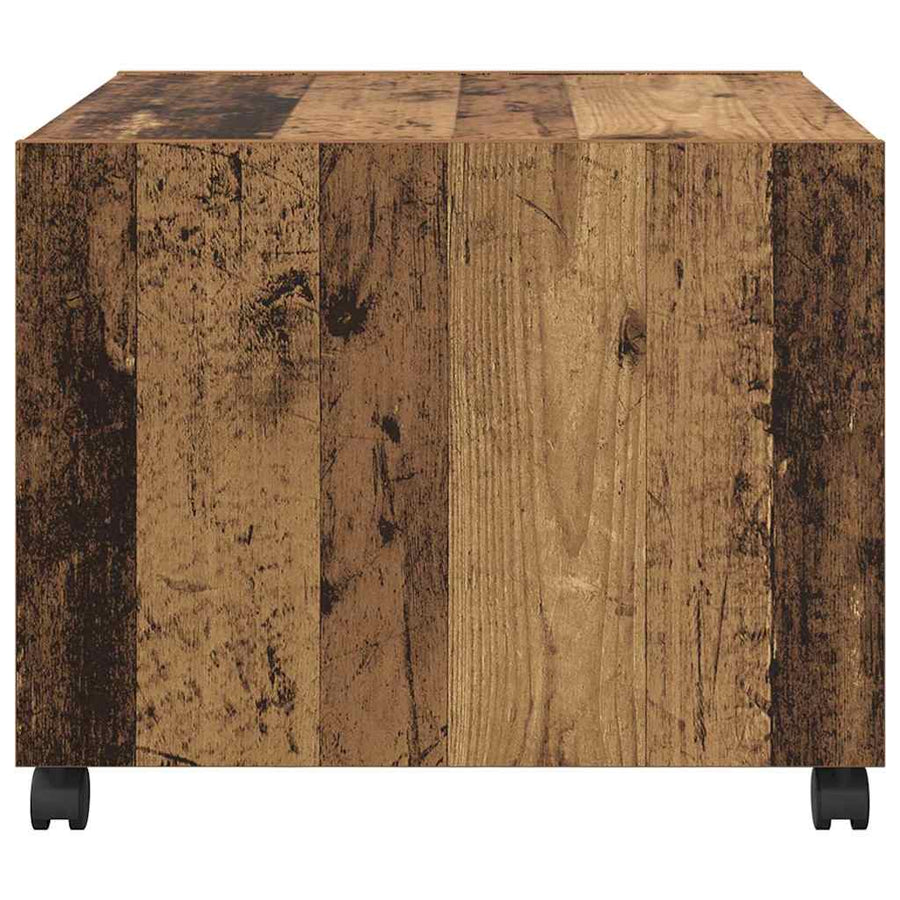 Salontafel with Drawer Oud hout 55 x 55 x 45 cm Bewerkt hout