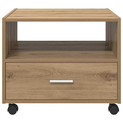 Salontafel artisanaal eikenkleurig 55 x 55 x 45 cm Bewerkt hout