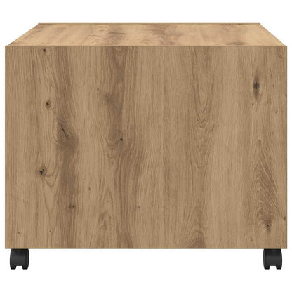 Salontafel artisanaal eikenkleurig 55 x 55 x 45 cm Bewerkt hout