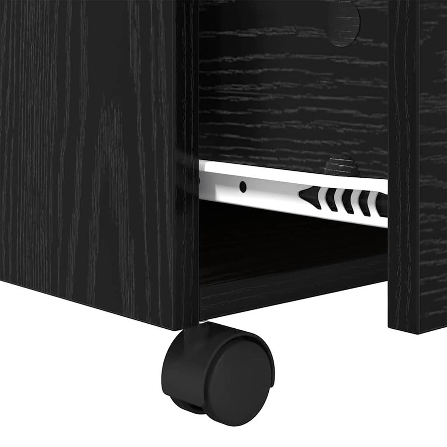 Salontafel with Drawer Zwart eiken 55 x 55 x 45 cm Bewerkt hout