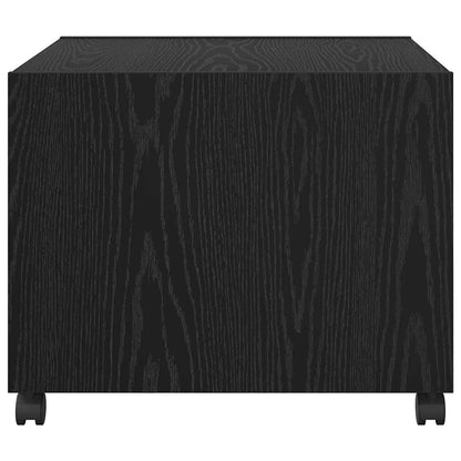 Salontafel with Drawer Zwart eiken 55 x 55 x 45 cm Bewerkt hout