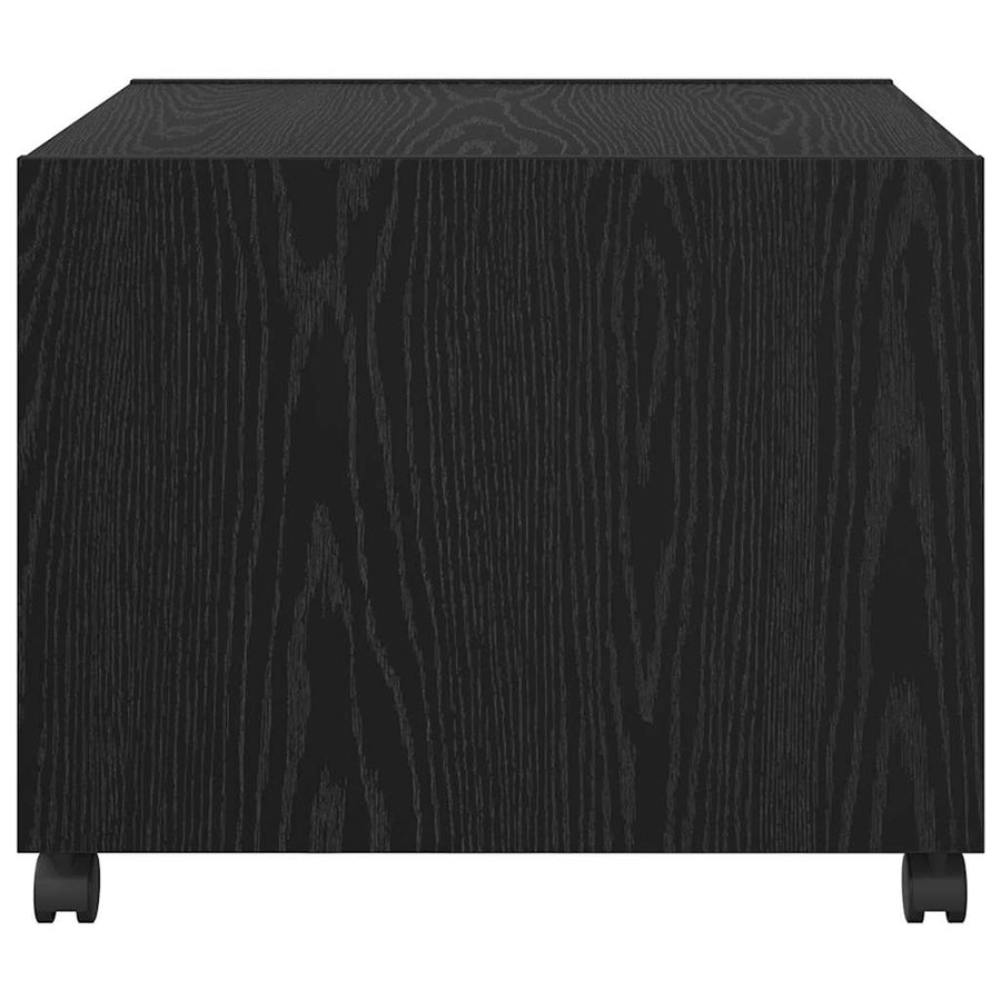 Salontafel with Drawer Zwart eiken 55 x 55 x 45 cm Bewerkt hout