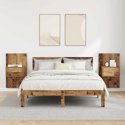 Bedkast 2 pcs Oud hout 48.5 x 32.5 x 80 cm Bewerkt hout