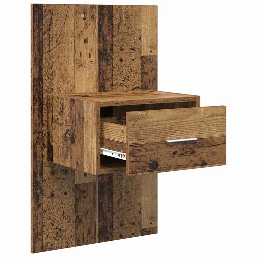 Bedkast 2 pcs Oud hout 48.5 x 32.5 x 80 cm Bewerkt hout