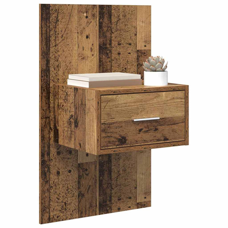 Bedkast 2 pcs Oud hout 48.5 x 32.5 x 80 cm Bewerkt hout