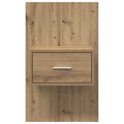 Bedkast 2 pcs artisanaal eikenkleurig 48.5 x 32.5 x 80 cm