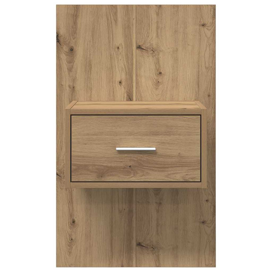 Bedkast 2 pcs artisanaal eikenkleurig 48.5 x 32.5 x 80 cm