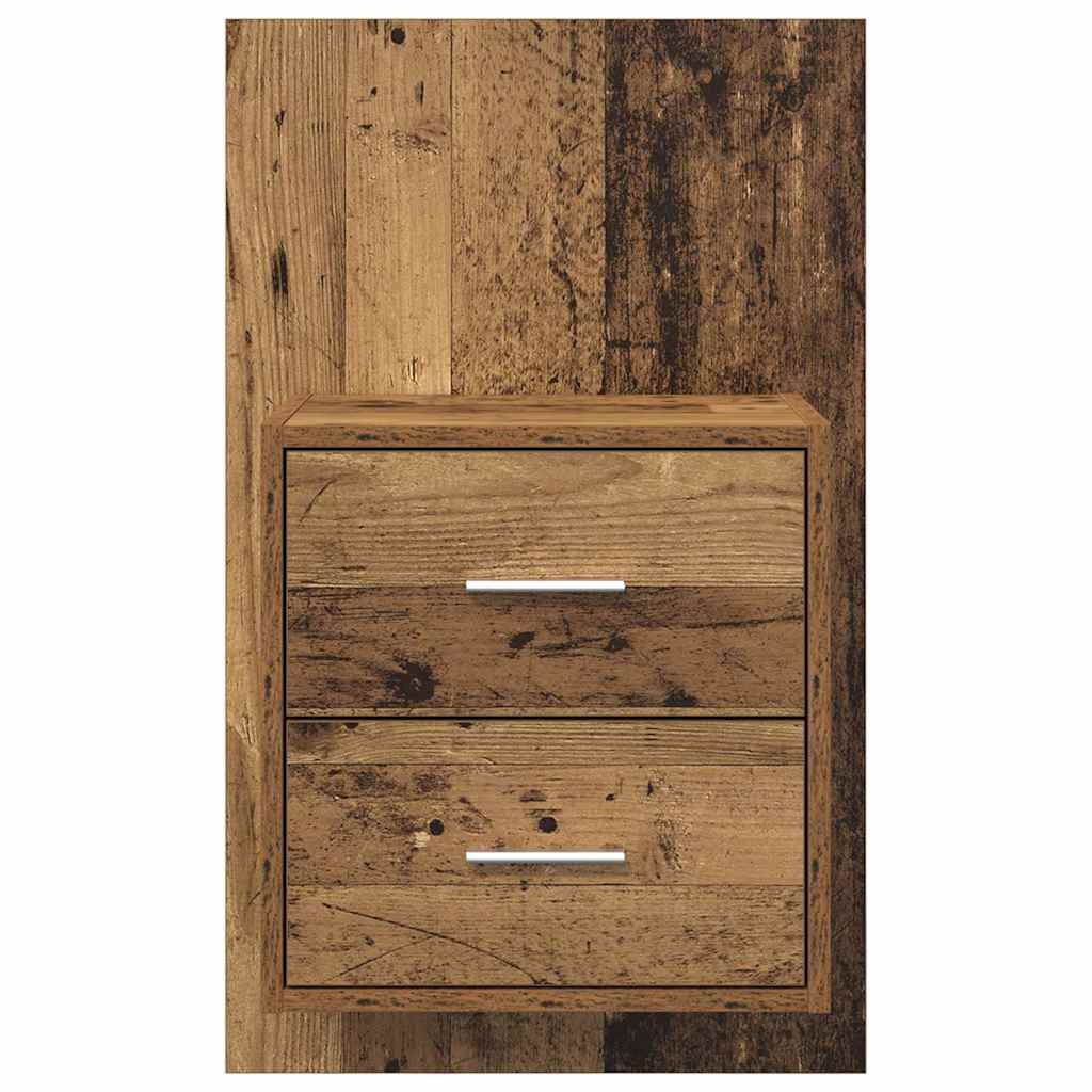 Wandkastje 2 pcs Oud Hout 48,5 x 32,5 x 80 cm Bewerkt hout