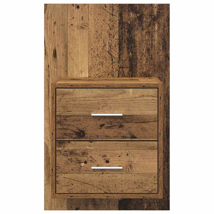 Wandkastje 2 pcs Oud Hout 48,5 x 32,5 x 80 cm Bewerkt hout