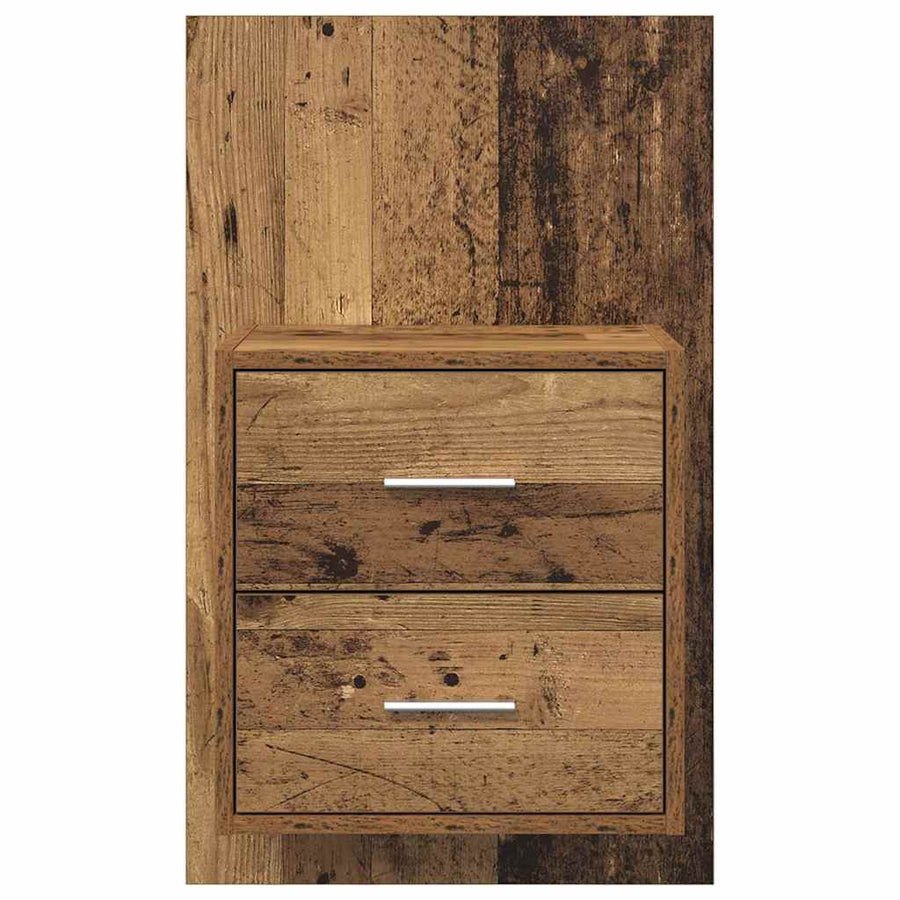 Wandkastje 2 pcs Oud Hout 48,5 x 32,5 x 80 cm Bewerkt hout