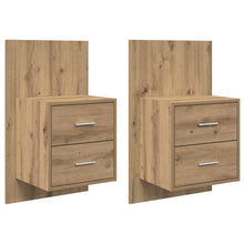 Wandkastje 2 pcs Artisan Eiken 48,5 x 32,5 x 80 cm Bewerkt hout