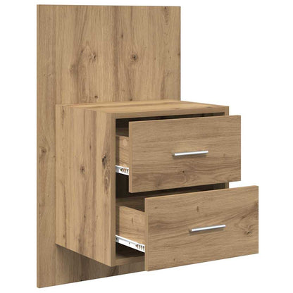 Wandkastje 2 pcs Artisan Eiken 48,5 x 32,5 x 80 cm Bewerkt hout