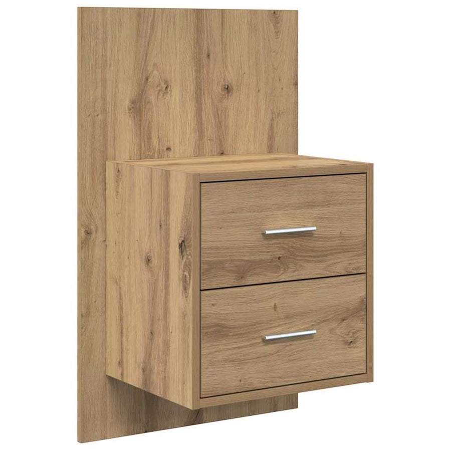 Wandkastje 2 pcs Artisan Eiken 48,5 x 32,5 x 80 cm Bewerkt hout