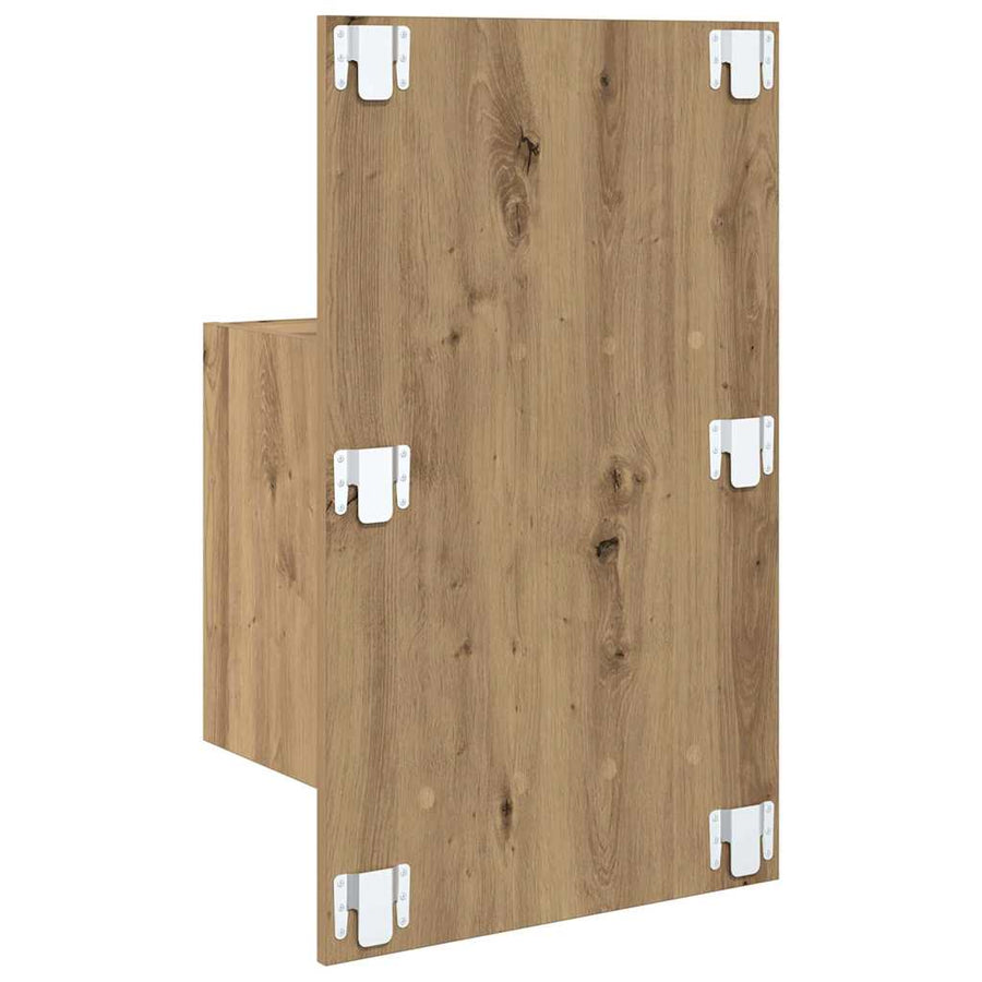 Wandkastje 2 pcs Artisan Eiken 48,5 x 32,5 x 80 cm Bewerkt hout