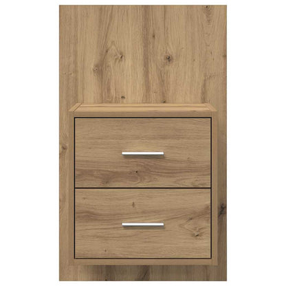 Wandkastje 2 pcs Artisan Eiken 48,5 x 32,5 x 80 cm Bewerkt hout