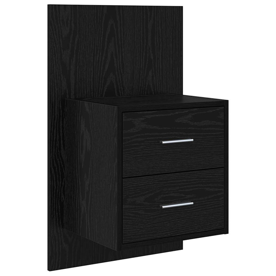 Wandkastje 2 pcs Zwart Eiken 48,5 x 32,5 x 80 cm Bewerkt hout