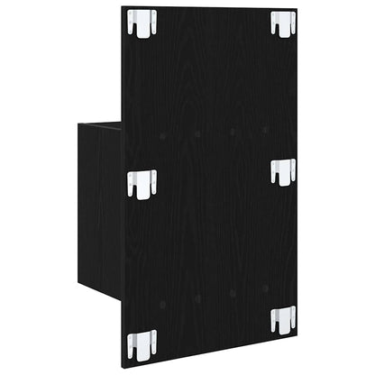 Wandkastje 2 pcs Zwart Eiken 48,5 x 32,5 x 80 cm Bewerkt hout
