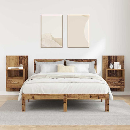 Bedkast 2 pcs Oud hout 48.5 x 32.5 x 80 cm Bewerkt hout