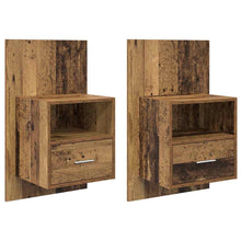 Bedkast 2 pcs Oud hout 48.5 x 32.5 x 80 cm Bewerkt hout